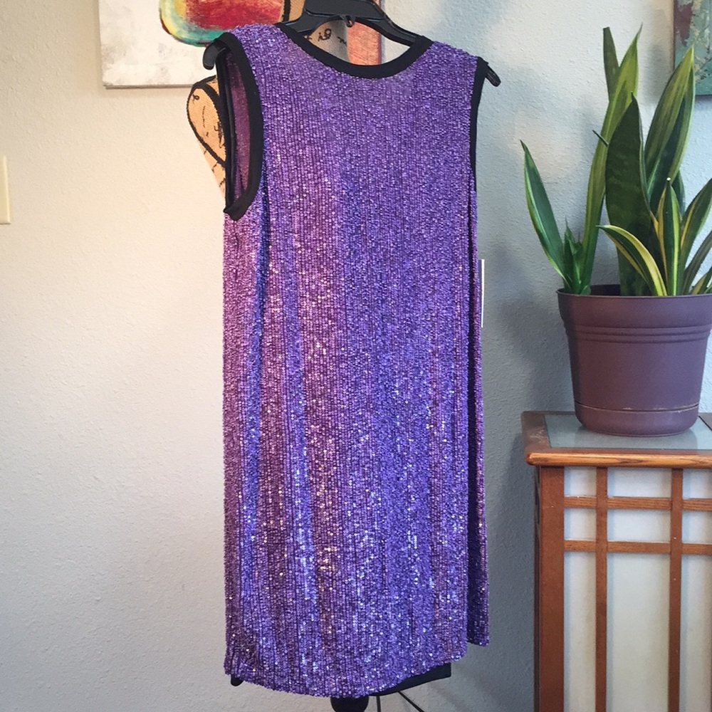 NWT Purple Beaded Dress